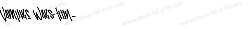 Vampire Wars Thin字体转换